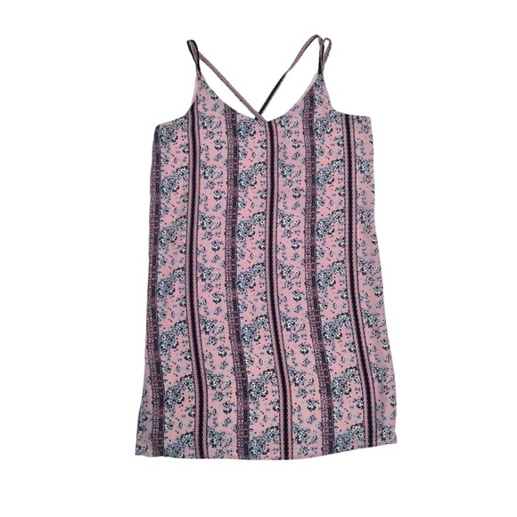 NWT Pink Rose Pink Spaghetti Strap Floral Dress Size Large Women's - Picture 3 of 5